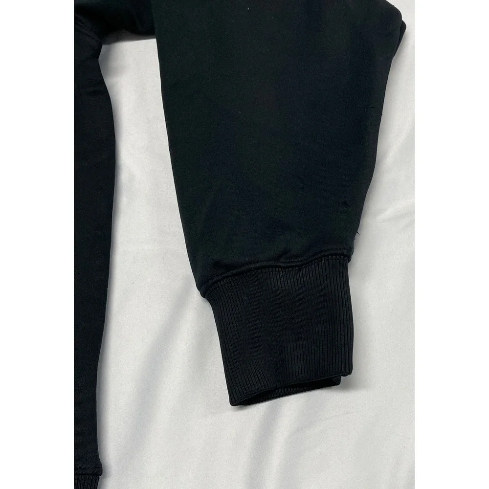 Nike‎ Women's Therma 1/2-Zip Graphic Training Crew CU5710-011 Size M Black/White